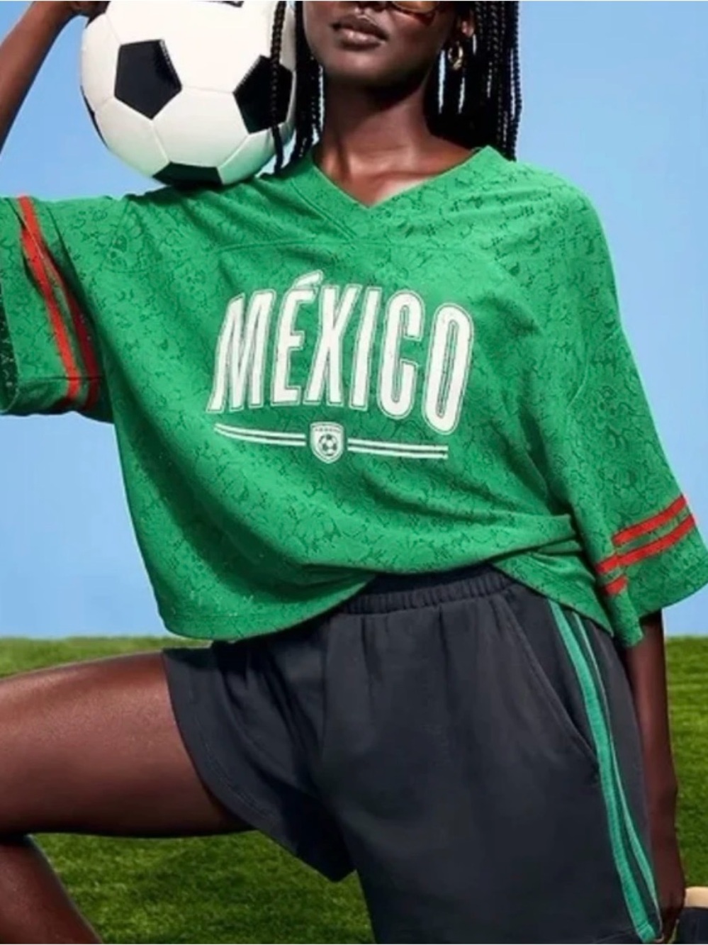 México Green Short Sleeve Tee Boxy Fit Soccer Jersey FIFA World Cup 2026